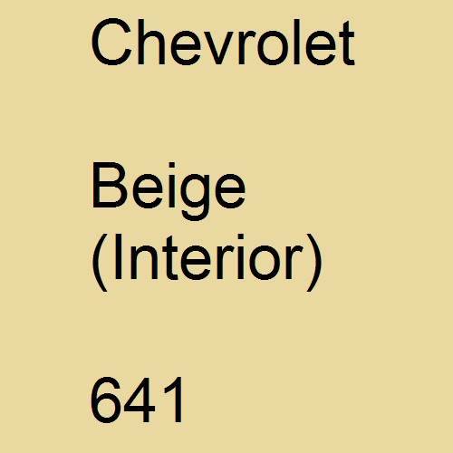 Chevrolet, Beige (Interior), 641.